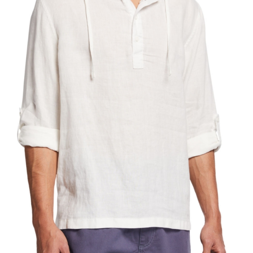Onia Kai Pop Over Hoodie Shirt size S